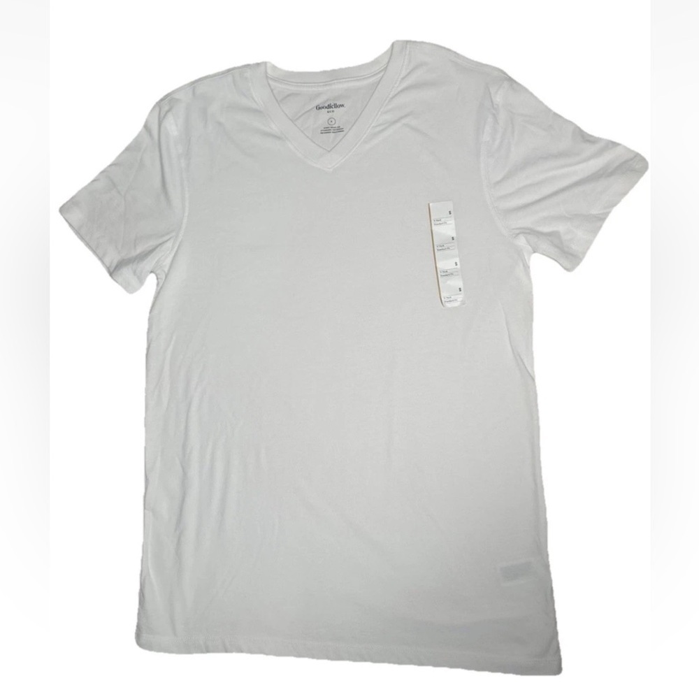 Goodfellows Every Wear V-Neck White Men’s Size Small Standart Fit Tag Free - Picture 3 of 8